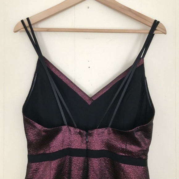 Cinq À Sept Soleil Metallic Strappy Cocktail Dress - Picture 7 of 8